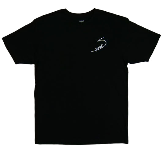 Yert Script Wave Logo Tee Black